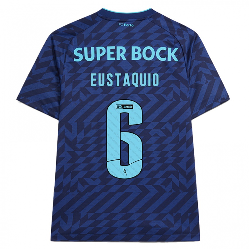 Kinderen Stephen Eustaquio #6 Marineblauw Thuisshirt Derde Tenue 2024/25 T-Shirt België