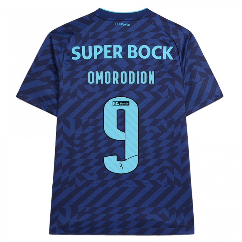 Kinderen Samu Omorodion #9 Marineblauw Thuisshirt Derde Tenue 2024/25 T-Shirt België