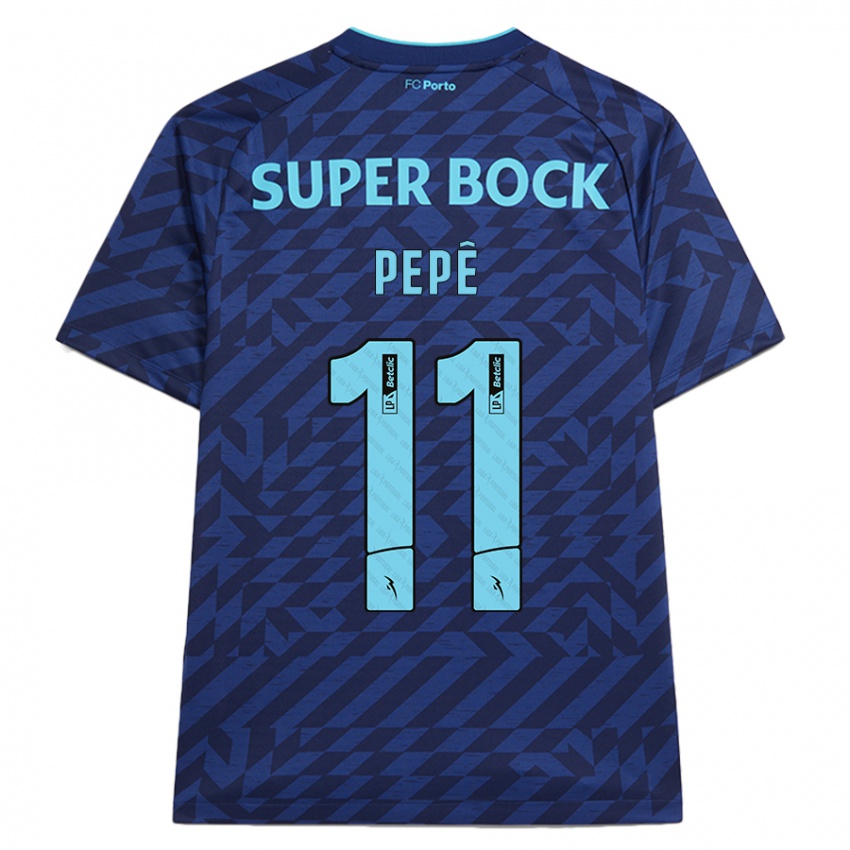 Kinderen Pepê #11 Marineblauw Thuisshirt Derde Tenue 2024/25 T-Shirt België