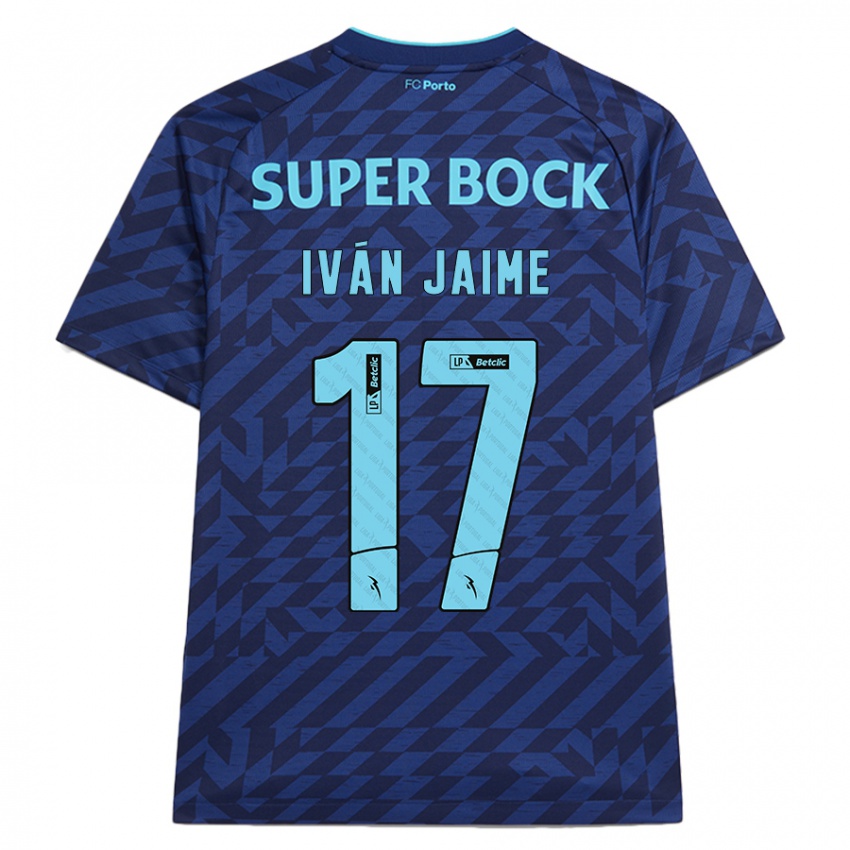 Enfant Maillot Iván Jaime #17 Bleu Marine Troisieme 2024/25 T-Shirt Belgique