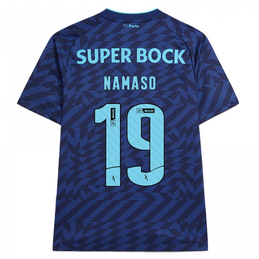 Enfant Maillot Danny Namaso #19 Bleu Marine Troisieme 2024/25 T-Shirt Belgique