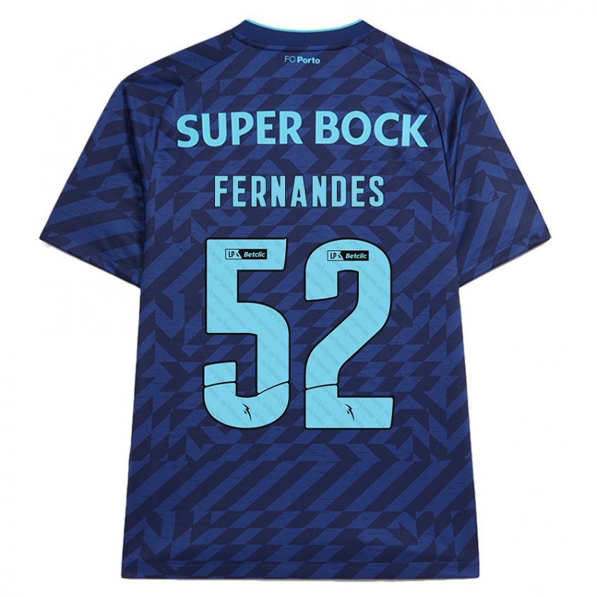 Enfant Maillot Martim Fernandes #52 Bleu Marine Troisieme 2024/25 T-Shirt Belgique