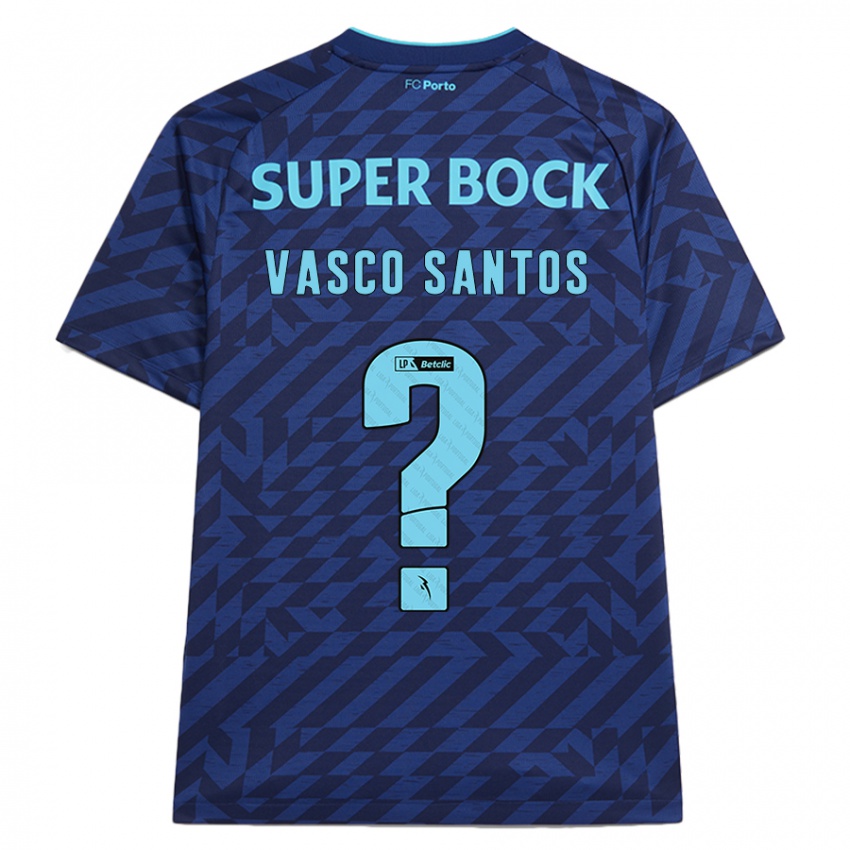 Kinderen Vasco Santos #0 Marineblauw Thuisshirt Derde Tenue 2024/25 T-Shirt België