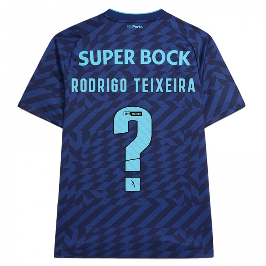 Kinderen Rodrigo Teixeira #0 Marineblauw Thuisshirt Derde Tenue 2024/25 T-Shirt België