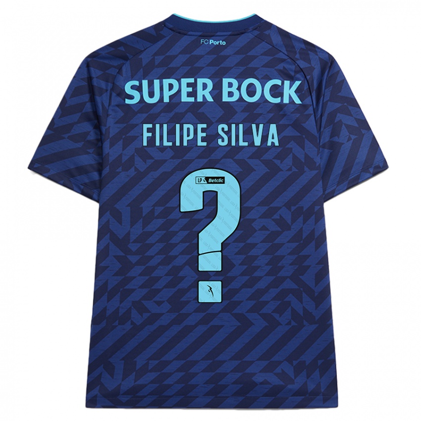 Kinderen Filipe Silva #0 Marineblauw Thuisshirt Derde Tenue 2024/25 T-Shirt België