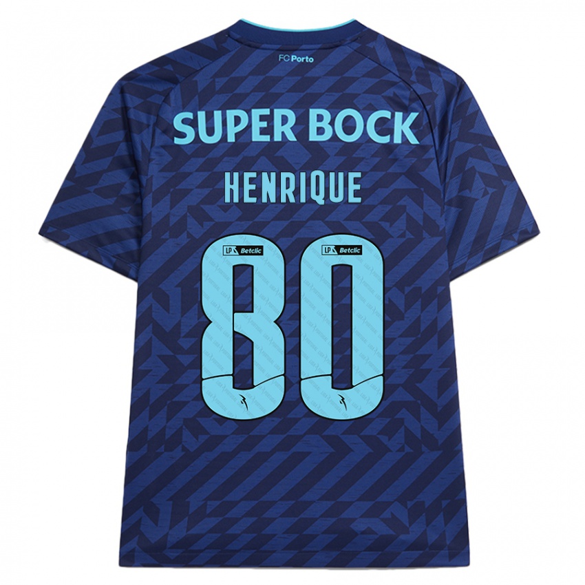 Enfant Maillot Kaio Henrique #80 Bleu Marine Troisieme 2024/25 T-Shirt Belgique