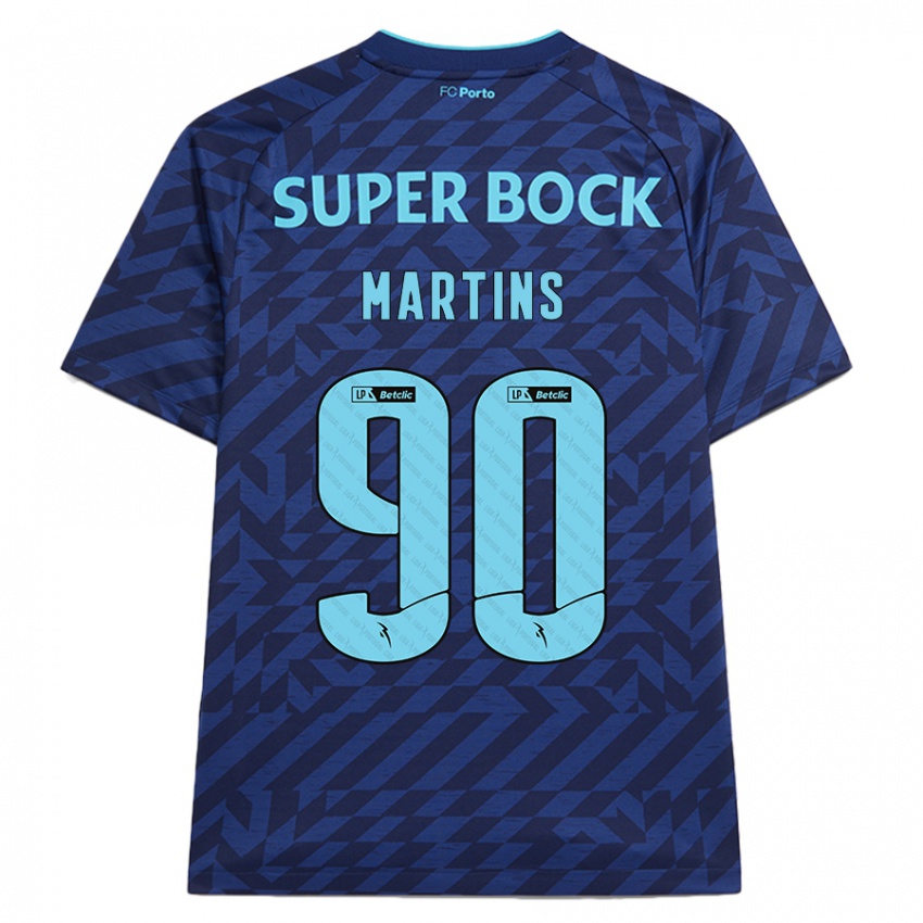 Enfant Maillot Gil Martins #90 Bleu Marine Troisieme 2024/25 T-Shirt Belgique