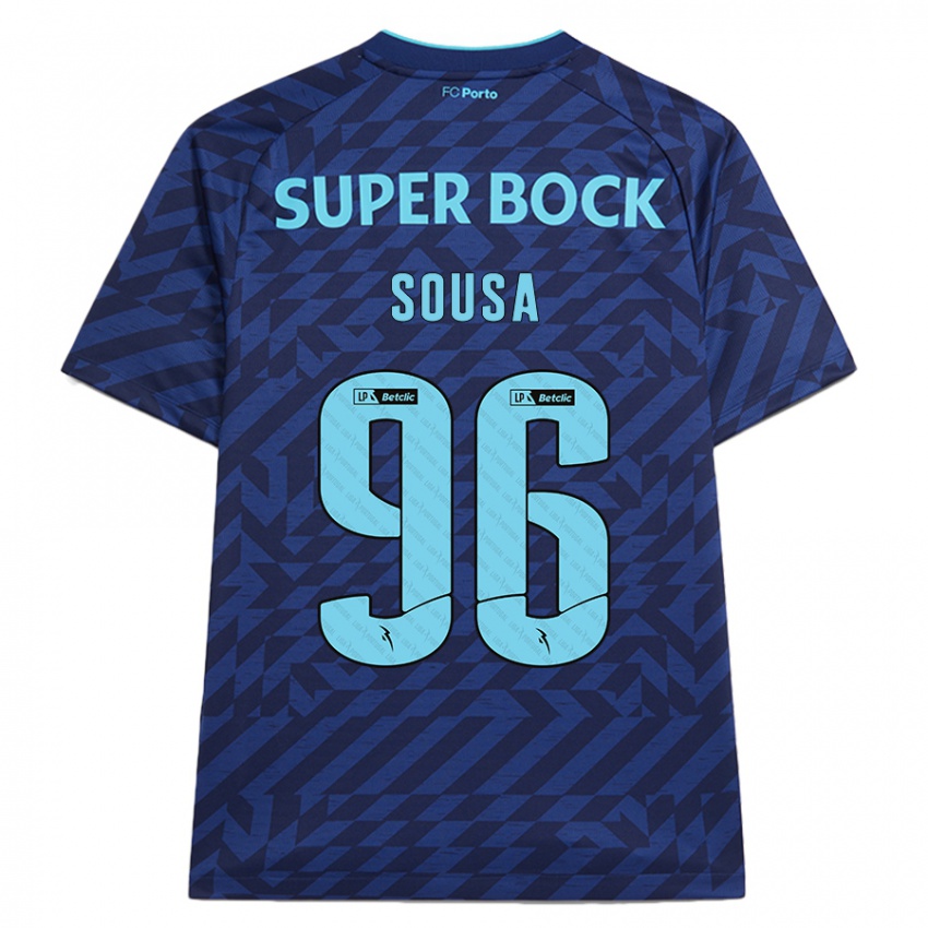 Enfant Maillot Filipe Sousa #96 Bleu Marine Troisieme 2024/25 T-Shirt Belgique