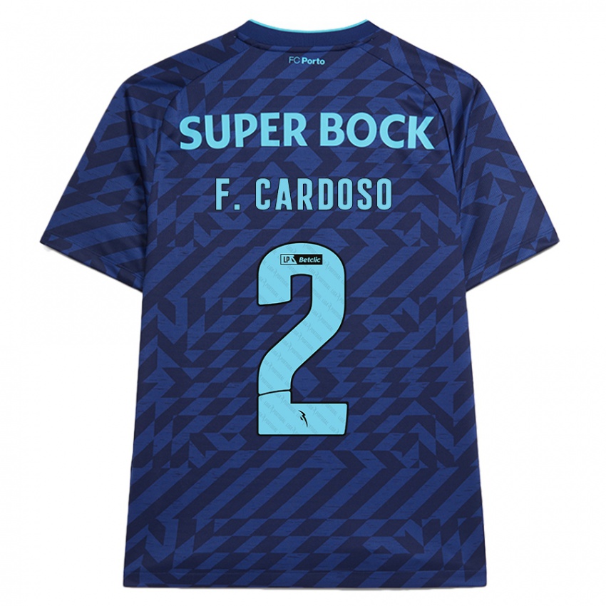 Enfant Maillot Fábio Cardoso #2 Bleu Marine Troisieme 2024/25 T-Shirt Belgique