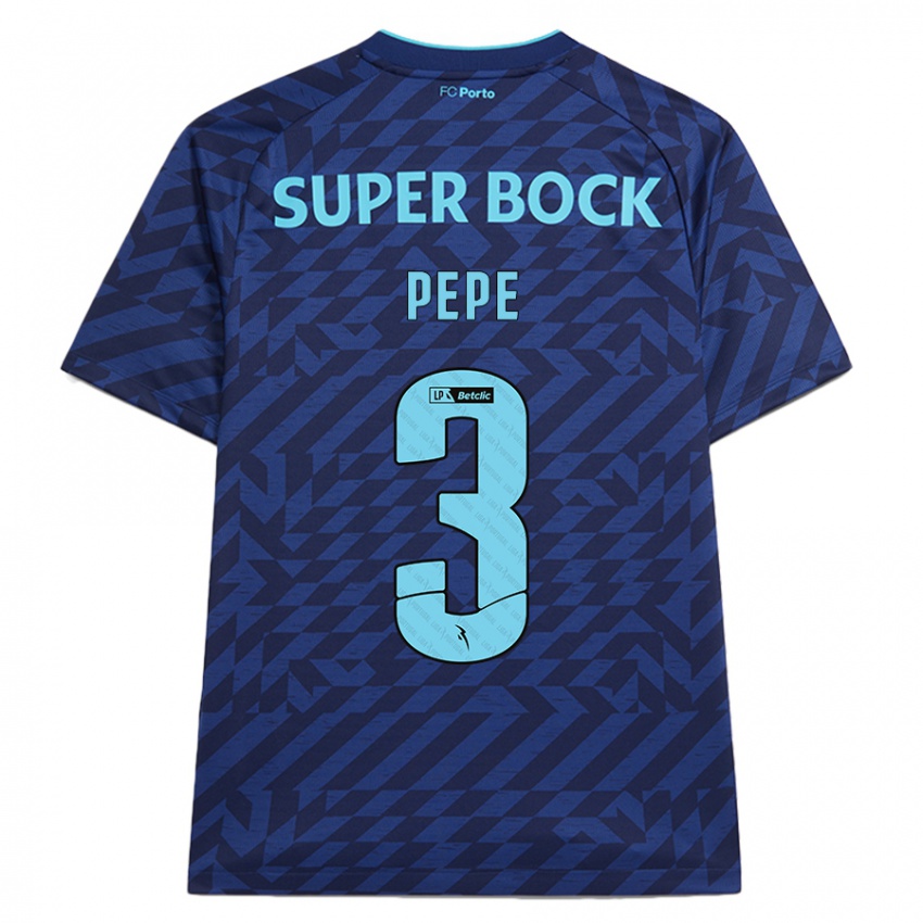 Enfant Maillot Pepe #3 Bleu Marine Troisieme 2024/25 T-Shirt Belgique