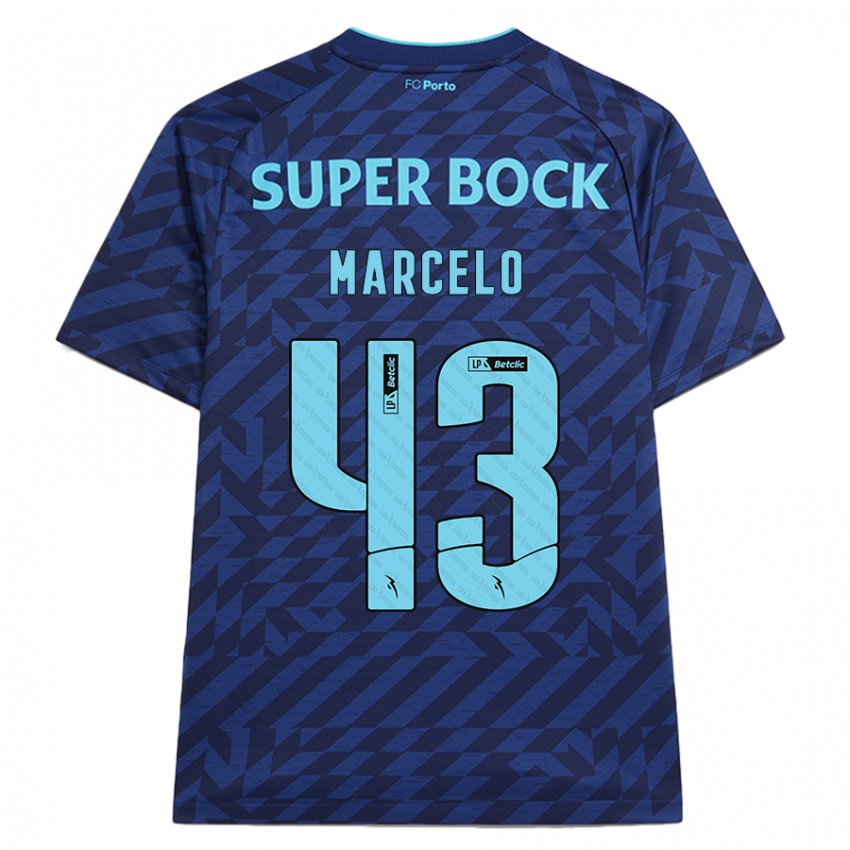 Enfant Maillot Joao Marcelo #43 Bleu Marine Troisieme 2024/25 T-Shirt Belgique