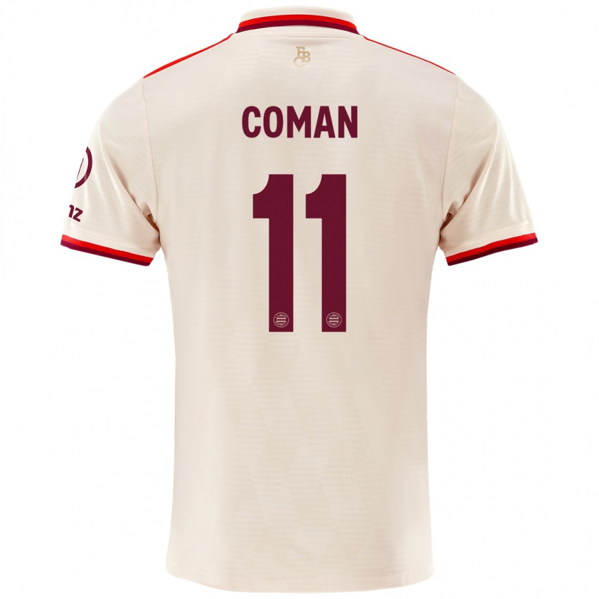 Kinderen Kingsley Coman #11 Linen Thuisshirt Derde Tenue 2024/25 T-Shirt België