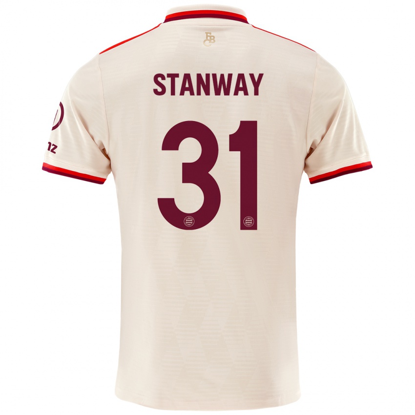 Kinderen Georgia Stanway #31 Linen Thuisshirt Derde Tenue 2024/25 T-Shirt België