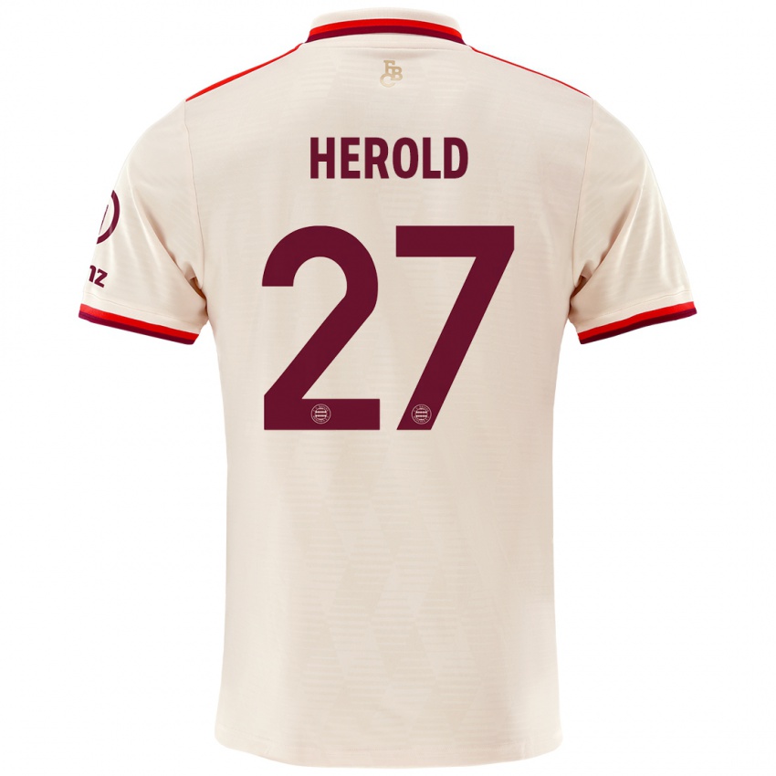 Kinderen David Herold #27 Linen Thuisshirt Derde Tenue 2024/25 T-Shirt België