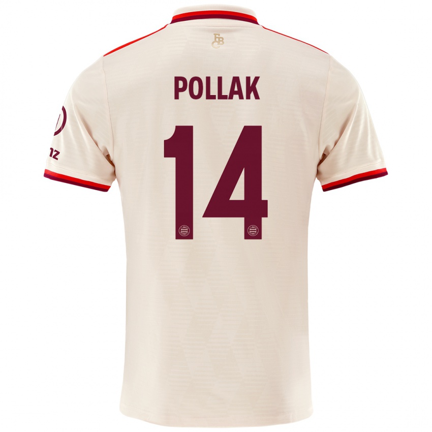 Kinderen Florian Pollak #14 Linen Thuisshirt Derde Tenue 2024/25 T-Shirt België