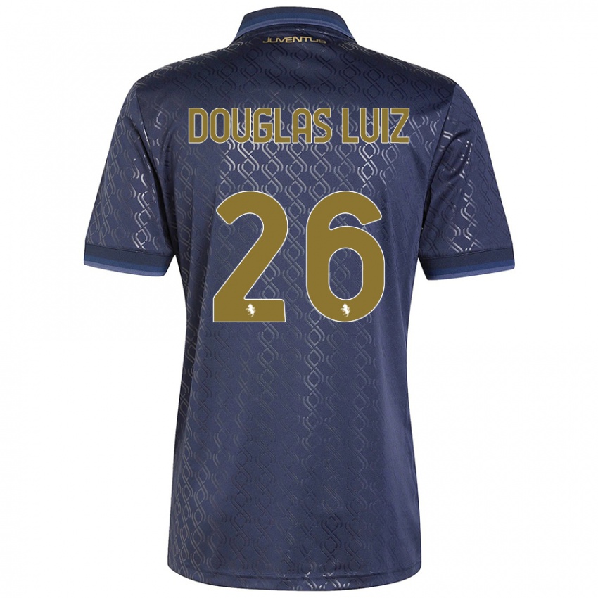 Enfant Maillot Douglas Luiz #26 Bleu Marine Troisieme 2024/25 T-Shirt Belgique