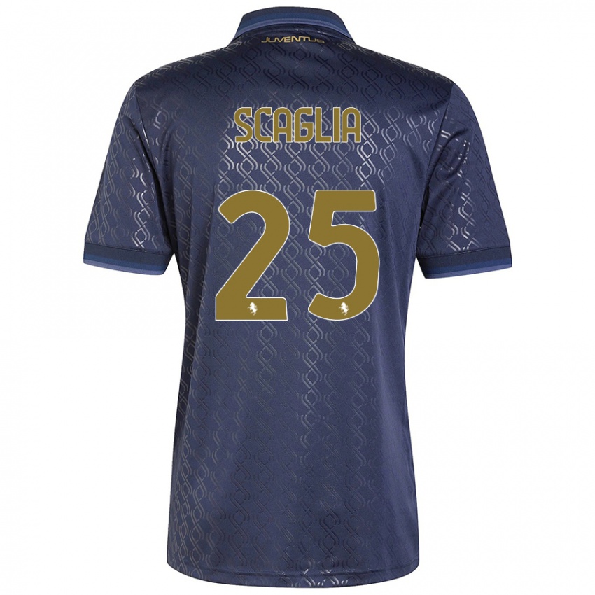 Enfant Maillot Simone Scaglia #25 Bleu Marine Troisieme 2024/25 T-Shirt Belgique