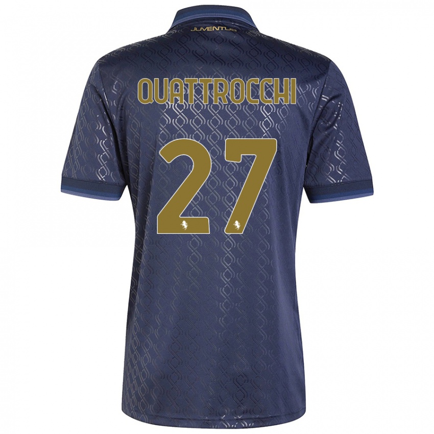 Enfant Maillot Juan Ignacio Quattrocchi #27 Bleu Marine Troisieme 2024/25 T-Shirt Belgique