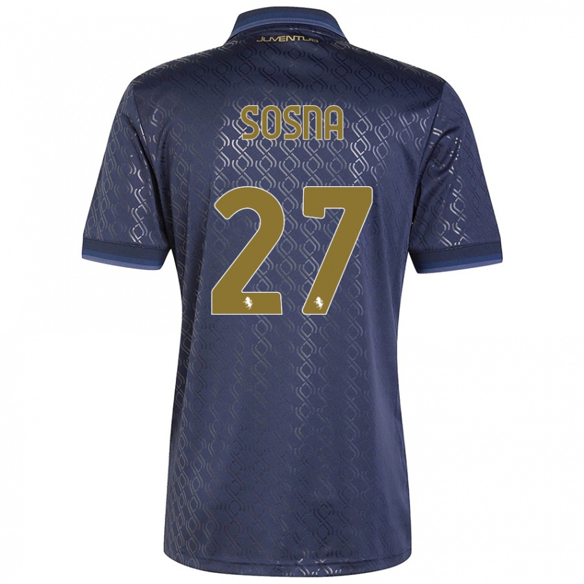 Enfant Maillot Adam Sosna #27 Bleu Marine Troisieme 2024/25 T-Shirt Belgique