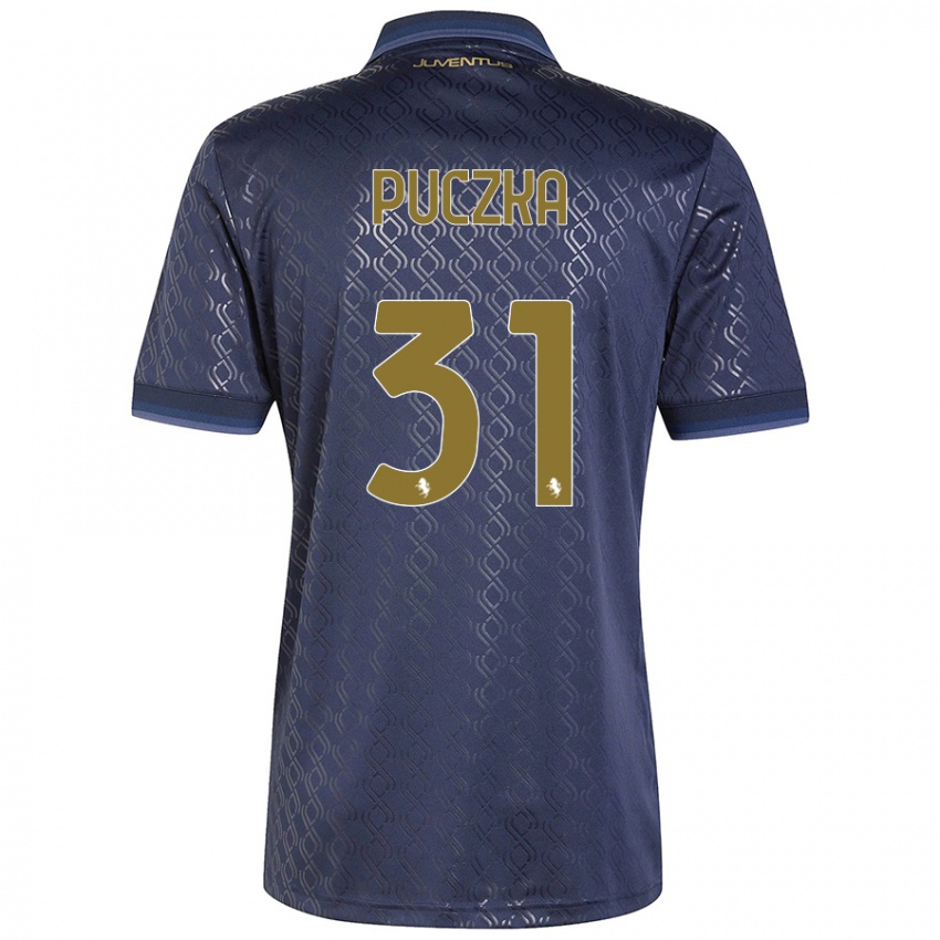 Enfant Maillot David Puczka #31 Bleu Marine Troisieme 2024/25 T-Shirt Belgique