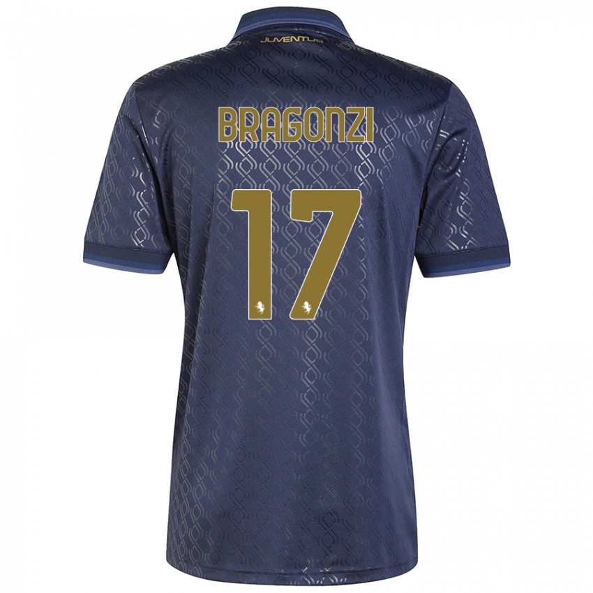 Enfant Maillot Asia Bragonzi #17 Bleu Marine Troisieme 2024/25 T-Shirt Belgique