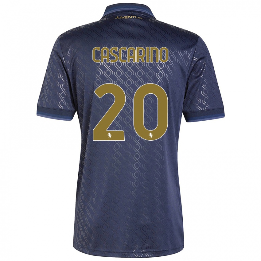 Kinderen Estelle Cascarino #20 Marineblauw Thuisshirt Derde Tenue 2024/25 T-Shirt België