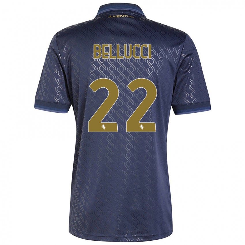 Enfant Maillot Melissa Bellucci #22 Bleu Marine Troisieme 2024/25 T-Shirt Belgique