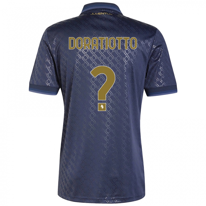 Enfant Maillot Giulio Doratiotto #0 Bleu Marine Troisieme 2024/25 T-Shirt Belgique