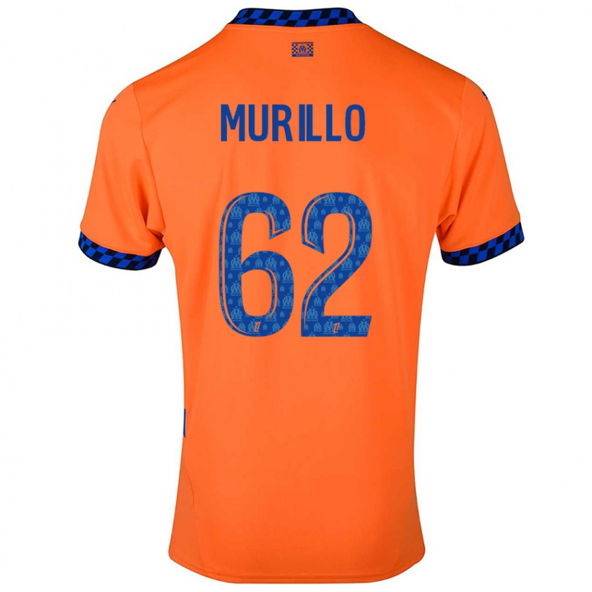 Enfant Maillot Amir Murillo #62 Orange Bleu Foncé Troisieme 2024/25 T-Shirt Belgique