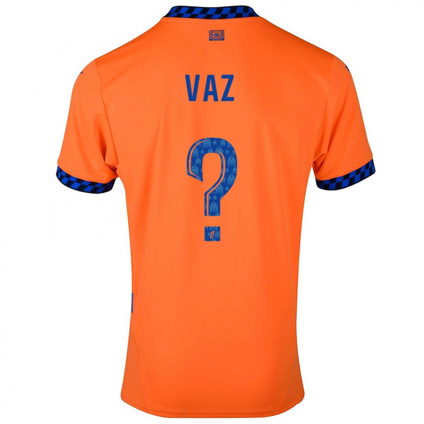 Enfant Maillot Robinio Vaz #0 Orange Bleu Foncé Troisieme 2024/25 T-Shirt Belgique