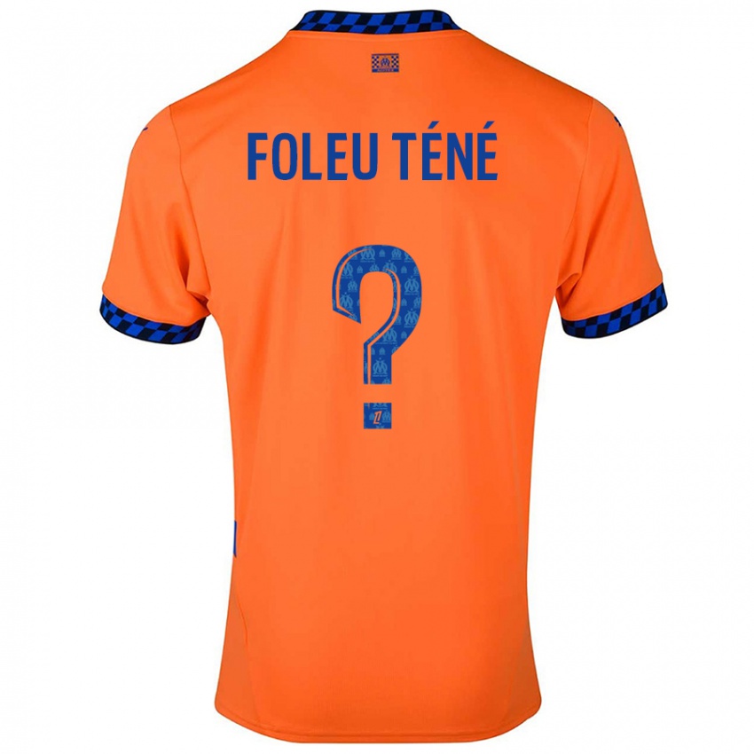 Enfant Maillot Krys Foleu Téné #0 Orange Bleu Foncé Troisieme 2024/25 T-Shirt Belgique