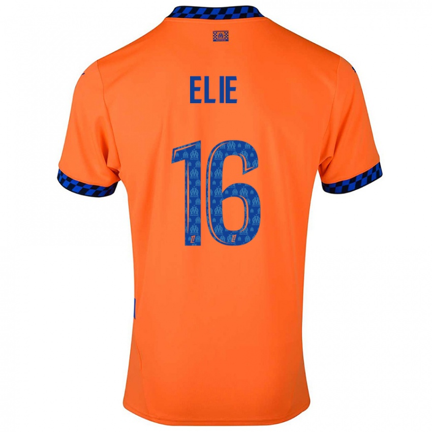 Enfant Maillot Anaïs Elie #16 Orange Bleu Foncé Troisieme 2024/25 T-Shirt Belgique