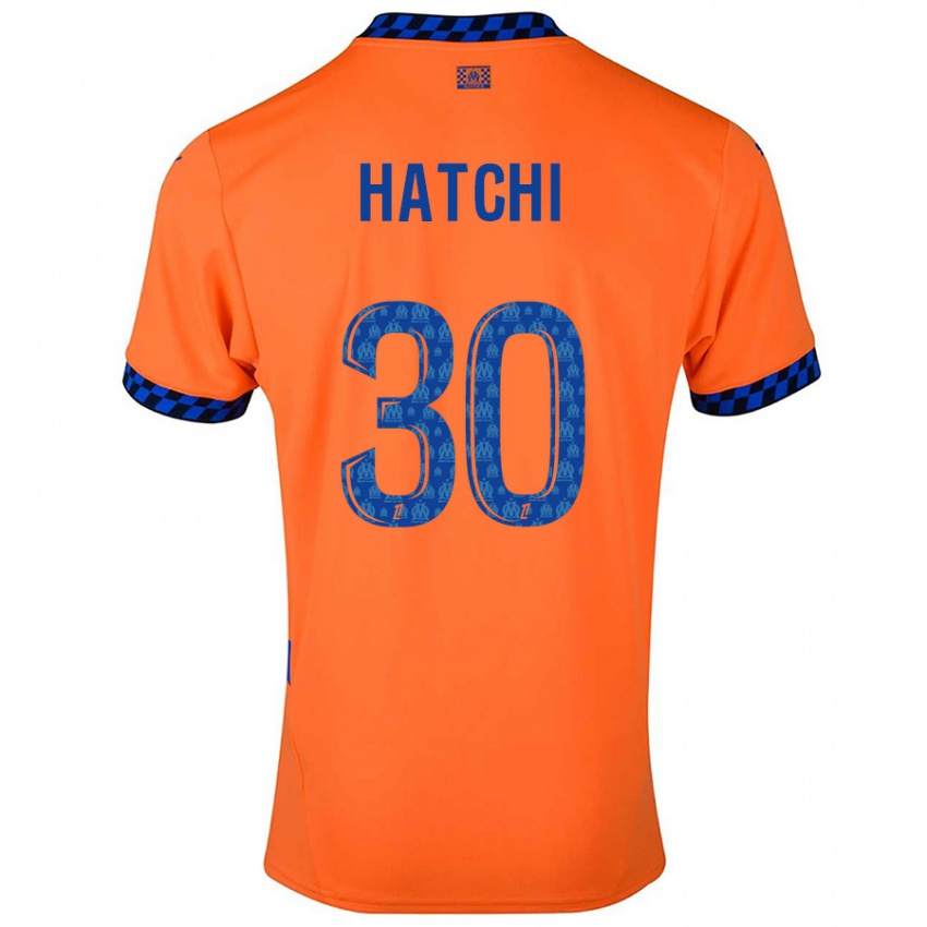 Enfant Maillot Anaïs Hatchi #30 Orange Bleu Foncé Troisieme 2024/25 T-Shirt Belgique