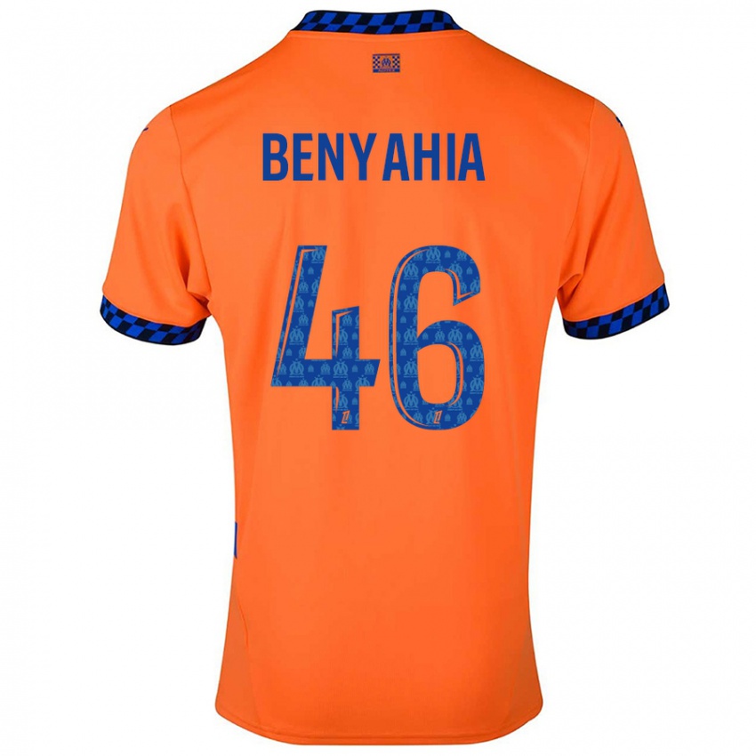 Enfant Maillot Aylan Benyahia-Tani #46 Orange Bleu Foncé Troisieme 2024/25 T-Shirt Belgique