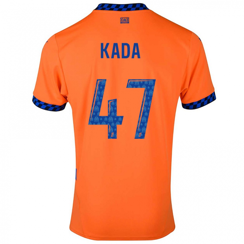 Enfant Maillot Joakim Kada #47 Orange Bleu Foncé Troisieme 2024/25 T-Shirt Belgique