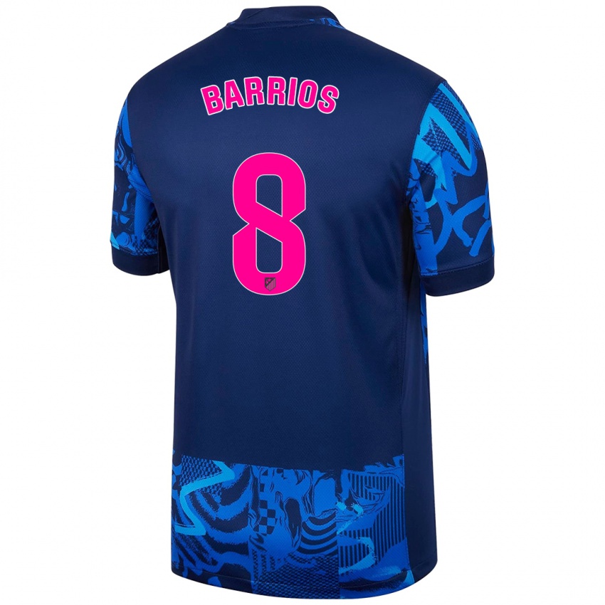 Kinder Pablo Barrios #8 Königsblau Ausweichtrikot Trikot 2024/25 T-Shirt Belgien