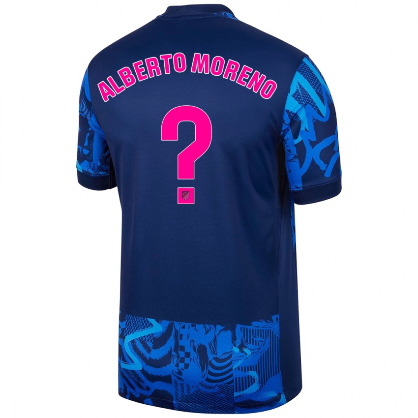 Kinder Alberto Moreno #0 Königsblau Ausweichtrikot Trikot 2024/25 T-Shirt Belgien