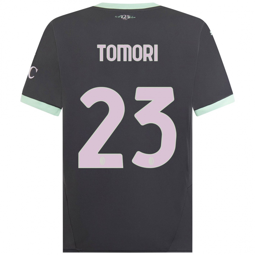 Kinder Fikayo Tomori #23 Grau Ausweichtrikot Trikot 2024/25 T-Shirt Belgien