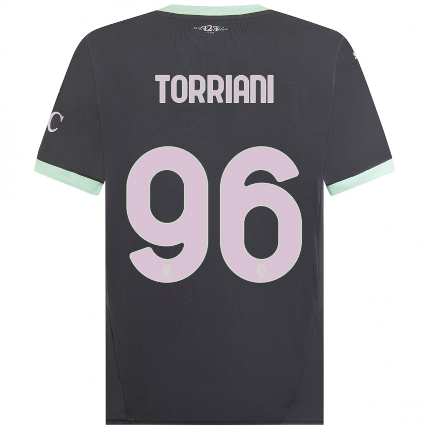 Kinderen Lorenzo Torriani #96 Grijs Thuisshirt Derde Tenue 2024/25 T-Shirt België