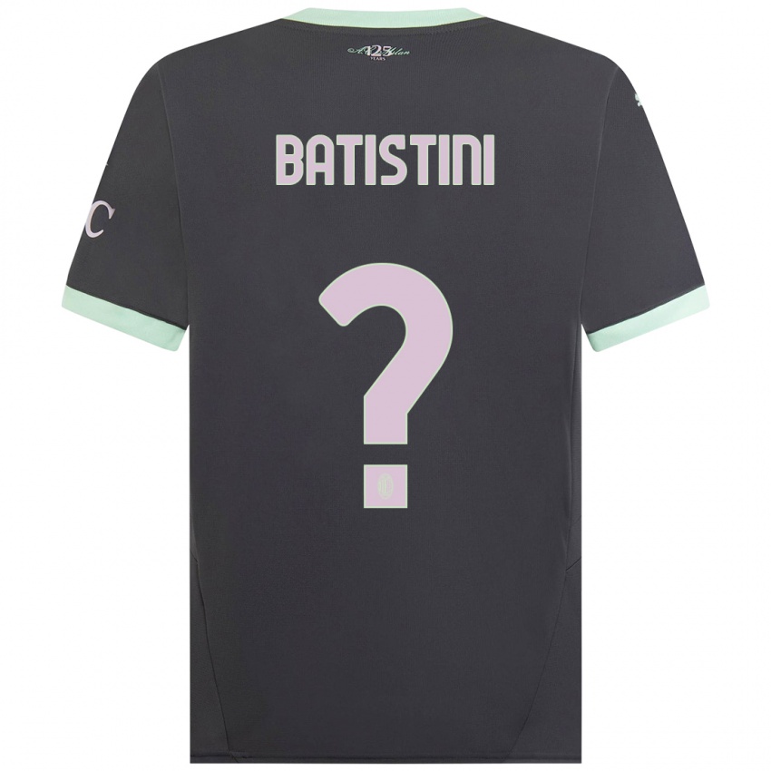 Kinderen Simone Batistini #0 Grijs Thuisshirt Derde Tenue 2024/25 T-Shirt België