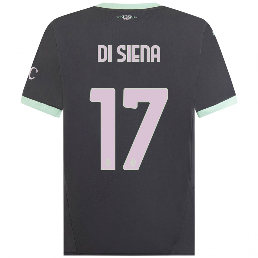 Kinderen Andrea Di Siena #17 Grijs Thuisshirt Derde Tenue 2024/25 T-Shirt België