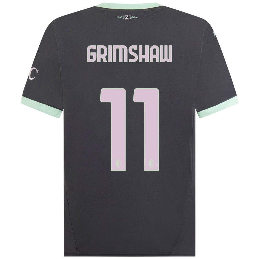 Kinderen Christy Grimshaw #11 Grijs Thuisshirt Derde Tenue 2024/25 T-Shirt België