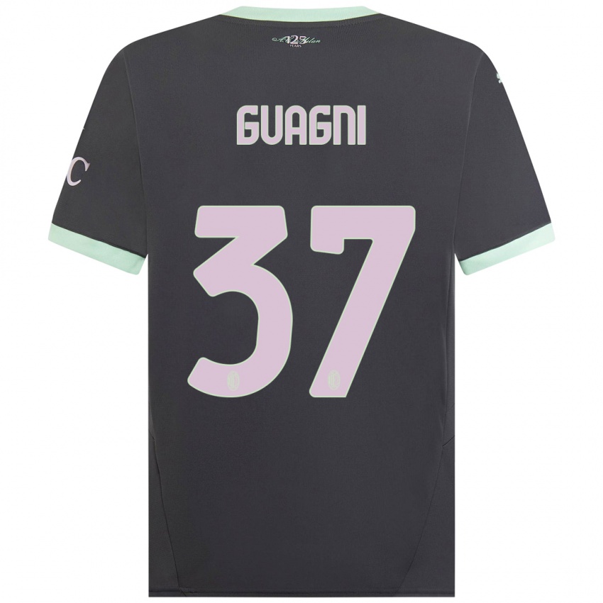 Kinderen Alia Guagni #37 Grijs Thuisshirt Derde Tenue 2024/25 T-Shirt België