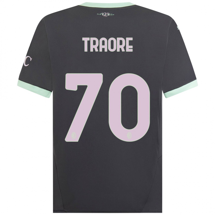 Kinderen Chaka Traore #70 Grijs Thuisshirt Derde Tenue 2024/25 T-Shirt België