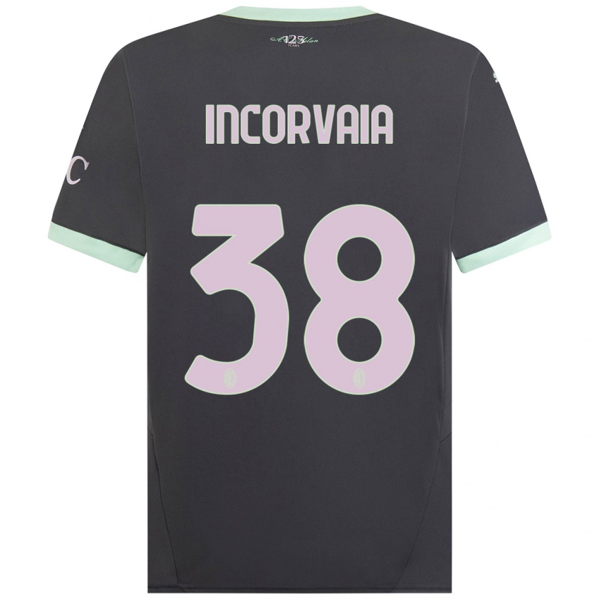 Kinderen Giovanni Incorvaia #38 Grijs Thuisshirt Derde Tenue 2024/25 T-Shirt België