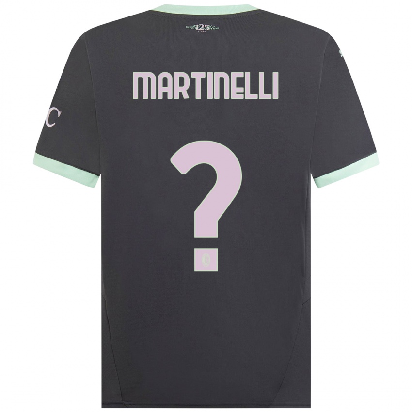 Kinderen Riccardo Martinelli #0 Grijs Thuisshirt Derde Tenue 2024/25 T-Shirt België