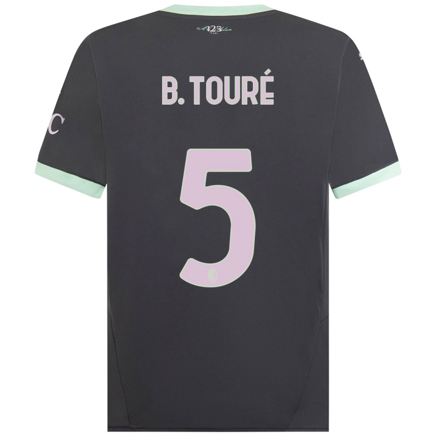 Kinderen Fode Ballo-Toure #5 Grijs Thuisshirt Derde Tenue 2024/25 T-Shirt België