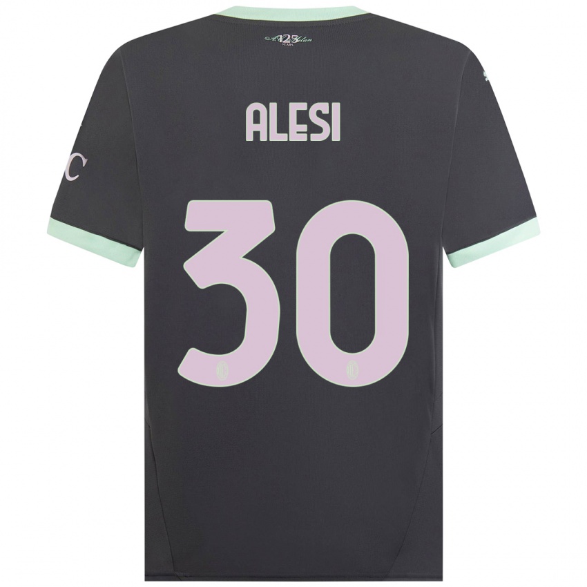 Kinderen Gabriele Alesi #30 Grijs Thuisshirt Derde Tenue 2024/25 T-Shirt België