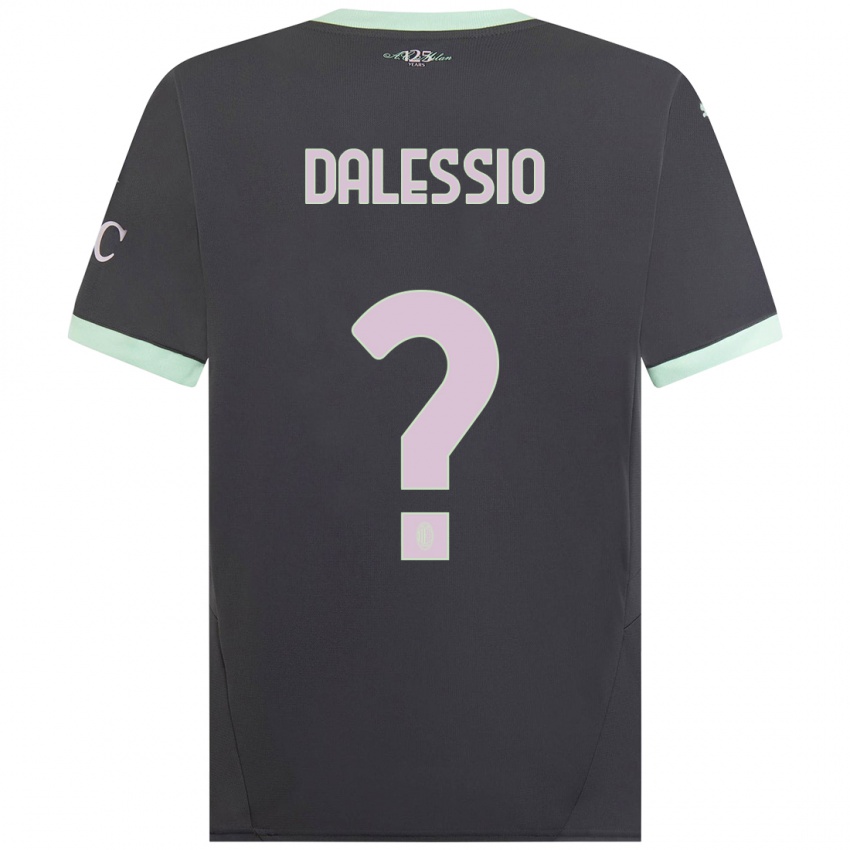 Kinderen Leonardo Dalessio #0 Grijs Thuisshirt Derde Tenue 2024/25 T-Shirt België