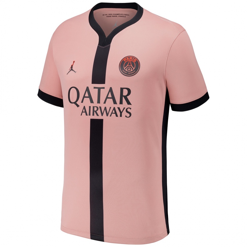 Kinderen Tony Mendy #0 Roestroze Thuisshirt Derde Tenue 2024/25 T-Shirt België